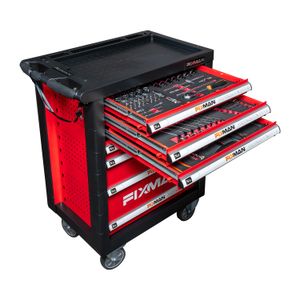 FIXMAN Classic Line 7-Drawer Roller Cabinet with 133-Piece Mechanics Tool Set